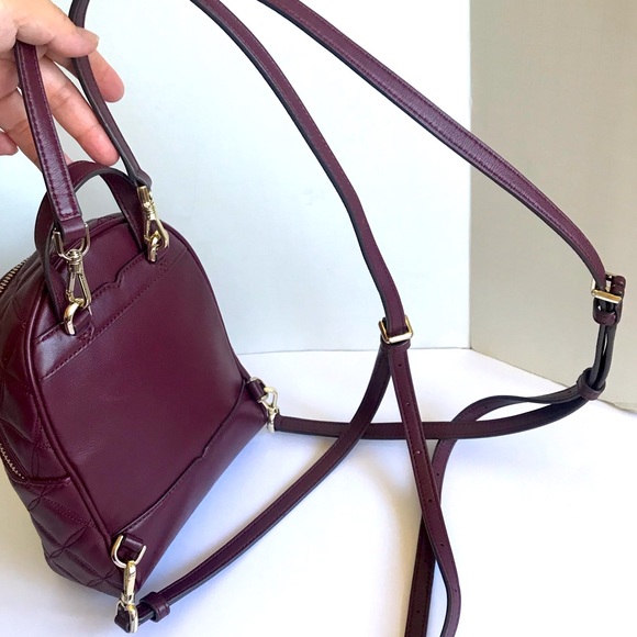 Kate Spade Mini Natalia Quilted Leather Convertible Backpack 🎈 Cherrywood $339 - Picture 8 of 16